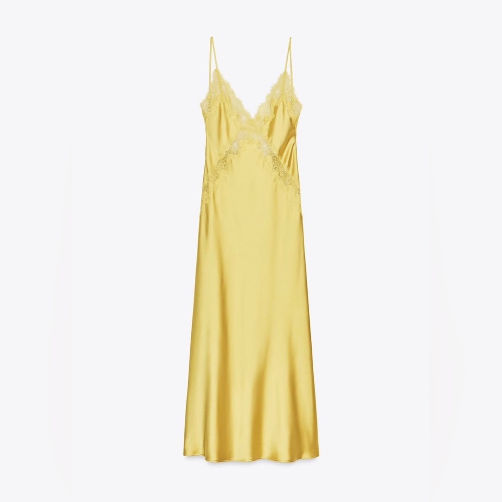 Zara Yellow Open Back Dress